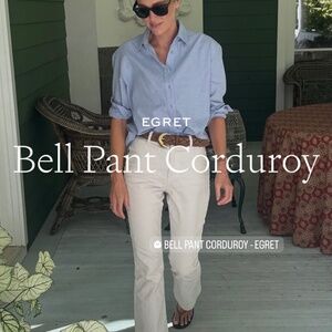 Julia Amory Bell Pant Corduroy Egret Size XS